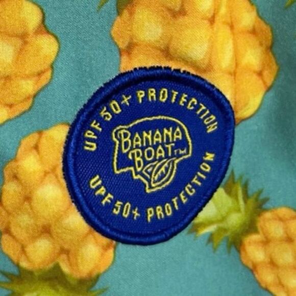 Banana Boat Men's Yellow Multicolor Pineapple Print Swim Board Shorts Size S - Picture 3 of 5